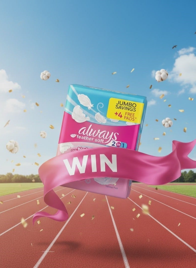 Always 2 in 1 Feather Soft Long Sanitary Pads - 26 Pads - Image 2